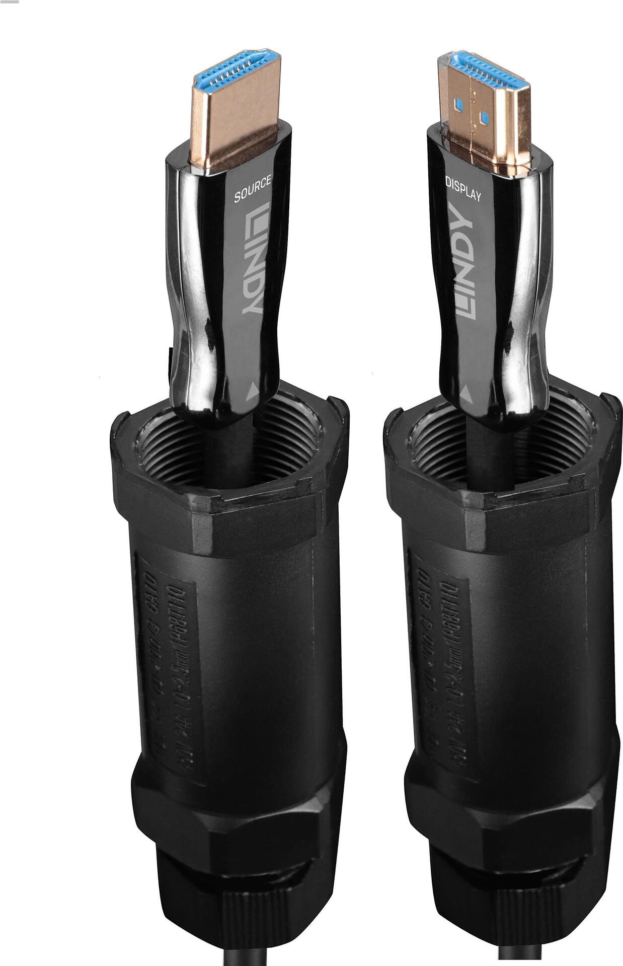 Lindy 10m gepanzert Fibre Optic Hybrid HDMI 8K60 Kabel (38527) von Lindy