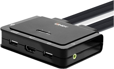 Lindy 2 Port HDMI 18G, USB Type C, USB 2.0 & Audio Cable KVM Switch - KVM-/Audio-Switch - 2 x KVM/Audio - 1 lokaler Benutzer - Desktop Lindy 2 Port HDMI 18G, USB Type C, USB 2.0 & Audio Cable KVM Switch - KVM-/Audio-Switch - 2 x KVM/Audio - 1 lokaler Benutzer - Desktop von Lindy