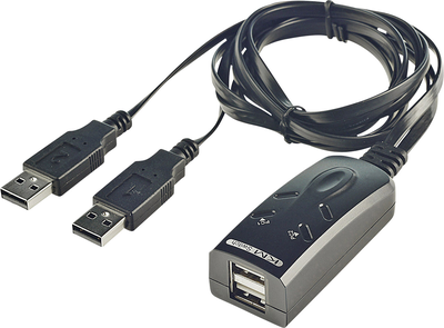 Lindy 2 Port USB KM Switch - Tastatur-/Mausschalter - 2 x USB - Desktop (32165) von Lindy