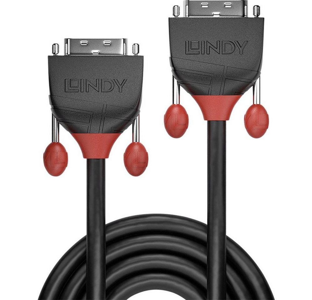 Lindy 2m DVI-D Single Link Kabel, Black Line HDMI-Kabel von Lindy