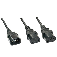 Lindy 30363 Stromkabel Schwarz 1 m C14-Koppler 2 x C13-Koppler von Lindy