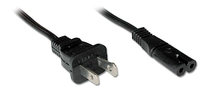 Lindy 30424 Stromkabel Schwarz 2 m NEMA 1-15P C7-Koppler von Lindy