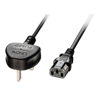Lindy 30434 Stromkabel Schwarz 3 m Netzstecker Typ G C13-Koppler von Lindy