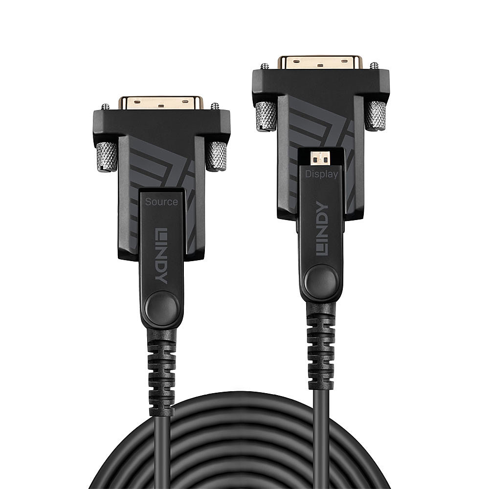 Lindy 30m Fibre Optic Hybrid Micro-HDMI 4K60 Kabel mit abnehmbaren HDMI- & DVI-Steckern Lindy 30m Fibre Optic Hybrid Micro-HDMI 4K60 Kabel mit abnehmbaren HDMI- & DVI-Steckern von Lindy