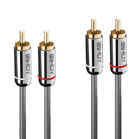Lindy 35346 Audio-Kabel 2 m 2 x RCA Anthrazit von Lindy