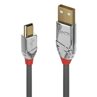 LINDY USB 2.0 Kabel Typ A/Mini-B Cromo Line M/M 2m von Lindy