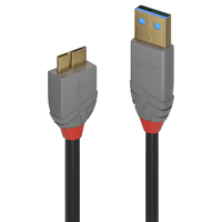 Lindy 36765 USB Kabel USB 3.2 Gen 1 (3.1 Gen 1) 0,5 m USB A Micro-USB B Schwarz von Lindy