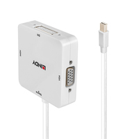 Lindy 38297 Videokabel-Adapter 0,15 m Mini DisplayPort DVI-D + VGA (D-Sub) + HDMI Weiß von Lindy