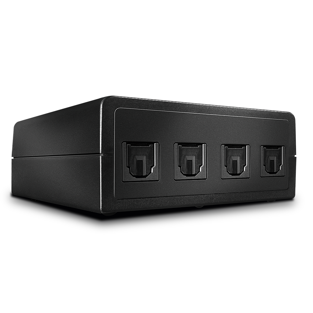 Lindy 4 Port Automatic Optical Audio Switch - Audio-Switch - 4 x TOSLINK - Desktop (70437) von Lindy