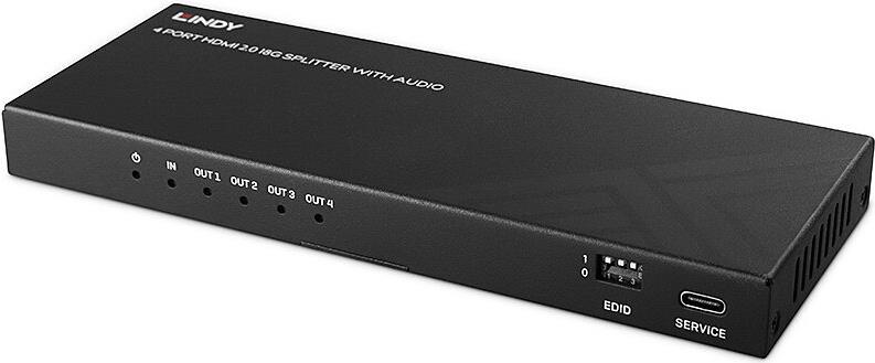 Lindy 4 Port HDMI 8K60 Splitter mit Audio (38535) von Lindy