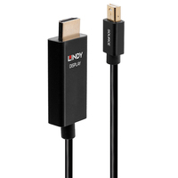 Lindy 40923 Videokabel-Adapter 3 m Mini DisplayPort HDMI Typ A (Standard) Schwarz von Lindy