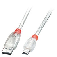 Lindy 41783 USB Kabel USB 2.0 2 m USB A Mini-USB B Transparent Lindy 41783 USB Kabel USB 2.0 2 m USB A Mini-USB B Transparent von Lindy