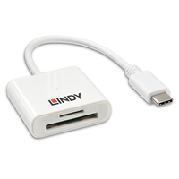 Lindy 43185 Kartenleser USB 3.2 Gen 1 (3.1 Gen 1) Type-C Weiß von Lindy