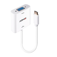 Lindy 43355 Videokabel-Adapter USB Typ-C VGA (D-Sub) Weiß von Lindy