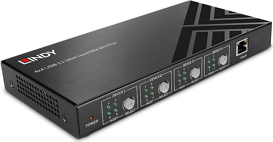 Lindy 4x4 USB 3.2 Gen 1 Matrix Switch over IP (43406) von Lindy