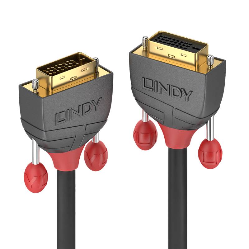 Lindy 5m DVI-D Dual Link Verlängerung, Anthra Line DVI-D Dual Link Stecker auf Kupplung (36234) von Lindy