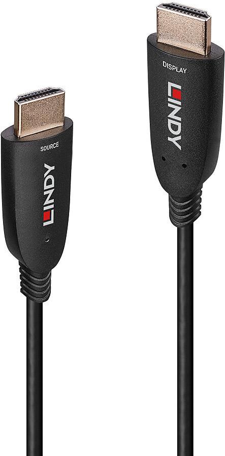 Lindy 70m Fibre-Optic-Hybrid HDMI 8K60 Kabel - 70 m - HDMI Typ A (Standard) - HDMI Typ A (Standard) - 48 Gbit/s - Schwarz (38517) von Lindy