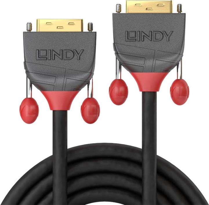 Lindy Anthra Line - DVI-Kabel - Dual Link - DVI-D (M) bis DVI-D (M) - 7.5 m - Daumenschrauben - Schwarz von Lindy