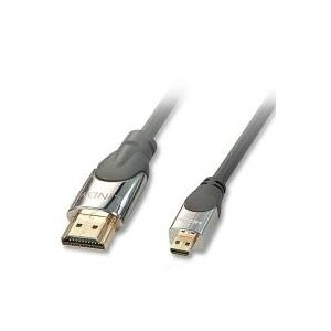 Lindy CROMO High-Speed-HDMI-Kabel mit Ethernet - Video-/Audio-/Netzwerkkabel - HDMI - HDMI, 19-polig (M) - 19-polig Micro-HDMI (M) - 1,0m - abgeschirmt (41421) von Lindy