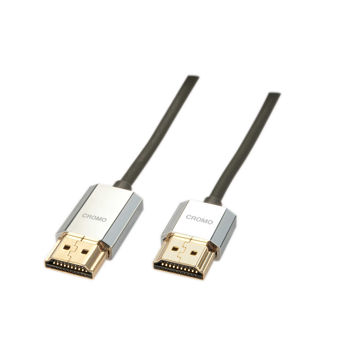 Lindy CROMO Slim High Speed HDMI Cable with Ethernet - Video-/Audio-/Netzwerkkabel - HDMI - 36 AWG - HDMI, 19-polig (M) - HDMI, 19-polig (M) - 4,5m - abgeschirmt (41676) von Lindy