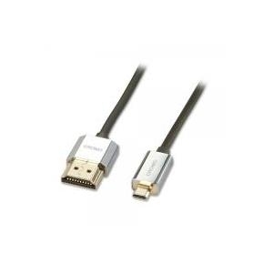 Lindy CROMO Slim High Speed HDMI to micro HDMI Cable with Ethernet - Video-/Audio-/Netzwerkkabel - HDMI - 36 AWG - HDMI, 19-polig (M) - 19-polig Micro-HDMI (M) - 1,0m - abgeschirmt (41681) von Lindy