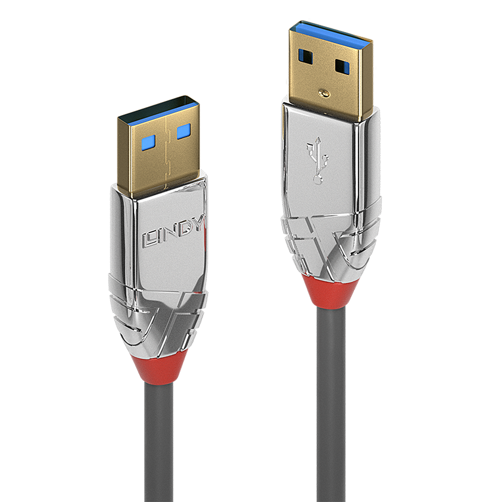 Lindy CROMO - USB-Kabel - USB Typ A (M) bis Micro-USB Type B (M) - USB3.0 - 2,0m - rund - Grau (36658) von Lindy