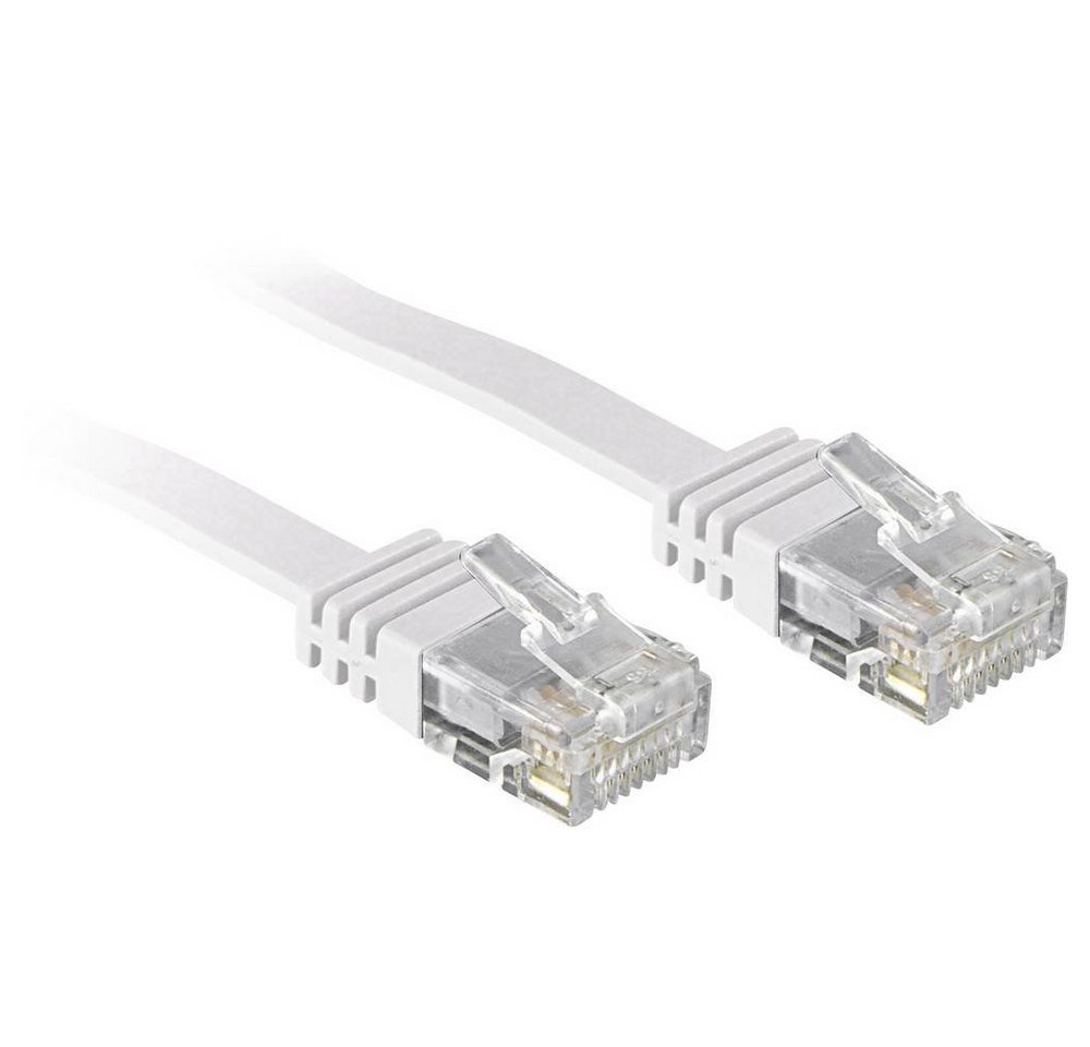Lindy Cat.6 Flachband-Patchkabel ungeschirmt,5m LAN-Kabel, (5.00 cm), mit Rastnasenschutz von Lindy