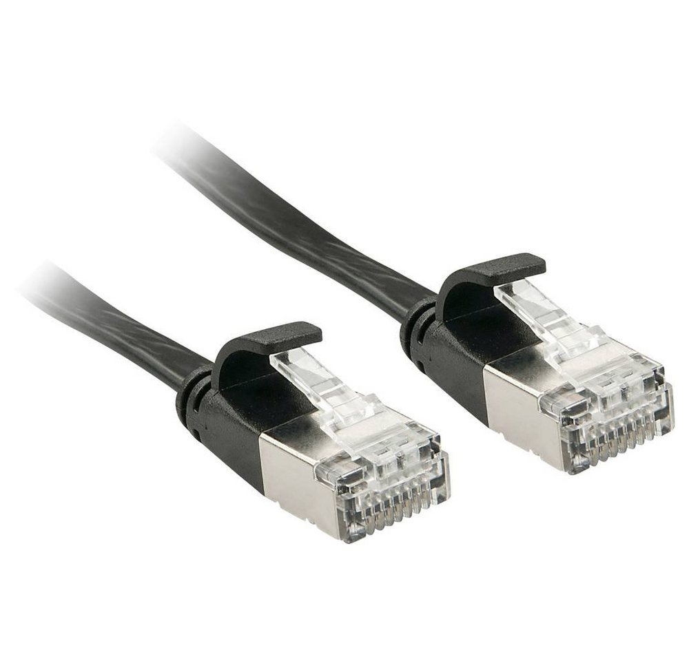 Lindy Cat.6A U/FTP Flachband-Patchkabel,3m LAN-Kabel, (3.00 cm), mit Rastnasenschutz von Lindy