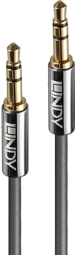 Lindy Cromo Line - Audiokabel - Stereo Mini-Klinkenstecker (M) bis Stereo Mini-Klinkenstecker (M) - 5,0m - Anthrazit - rund (35324) von Lindy