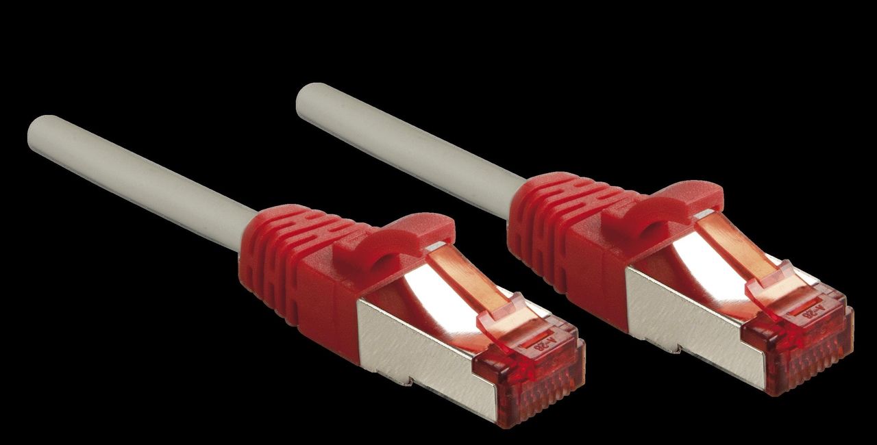 Lindy - Crossover-Kabel - RJ-45 (M) bis RJ-45 (M) - 10 m - SFTP, PiMF - CAT 6e - ohne Haken - Grau von Lindy
