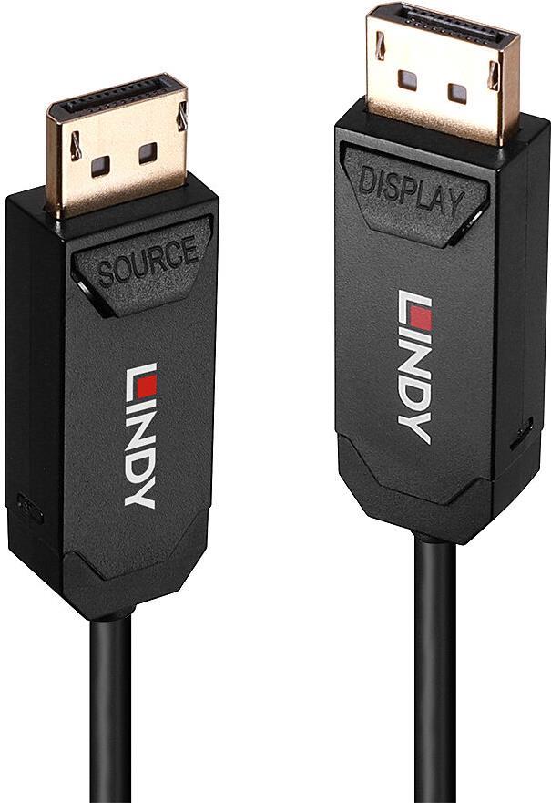 Lindy - DisplayPort-Kabel - DisplayPort (M) zu DisplayPort (M) - DisplayPort 2,0 - 50,0m - unterstützt 8K 60 Hz (7680 x 4320), UHBR10 - Schwarz (38525) von Lindy
