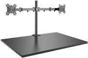Lindy Dual Display Bracket w - Pole & Desk Clamp - Tischhalterung für 2 Monitore (einstellbarer Arm) - Stahl - Schwarz - Bildschirmgröße: 43,2-71 cm (17-28) (40658) von Lindy