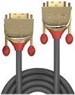 Lindy Gold - DVI-Kabel - Dual Link - DVI-D (M) bis DVI-D (M) - 50cm - Daumenschrauben - Grau (36200) von Lindy