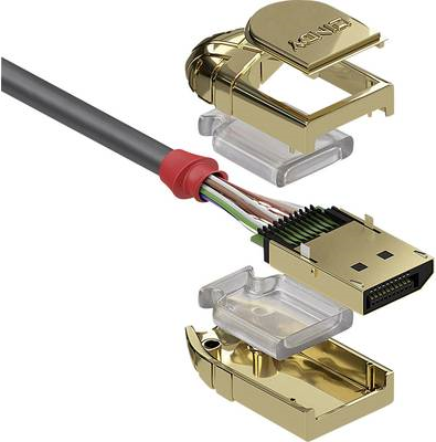 Lindy Gold - DisplayPort-Kabel - DisplayPort (M) bis DisplayPort (M) - DisplayPort 1,2 - 10,0m - 4K Unterstützung - Grau (36296) von Lindy
