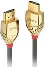 Lindy Gold - HDMI mit Ethernetkabel - HDMI (M) bis HDMI (M) - 1,0m - Dreifachisolierung - Grau - 4K Unterstützung (37861) von Lindy
