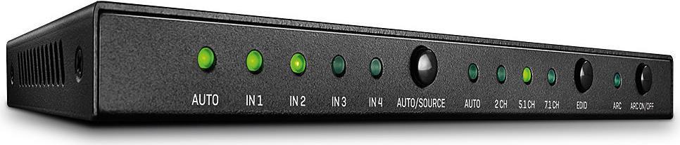 Lindy HDMI 2,0 18G Switch with Audio - Video/Audio-Schalter - 4 x HDMI - Desktop (38249) von Lindy