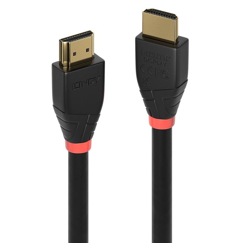 Lindy - HDMI-Kabel - HDMI (M) bis HDMI (M) - 15 m - abgeschirmt - Schwarz - rund, 4K Unterstützung, aktiv von Lindy