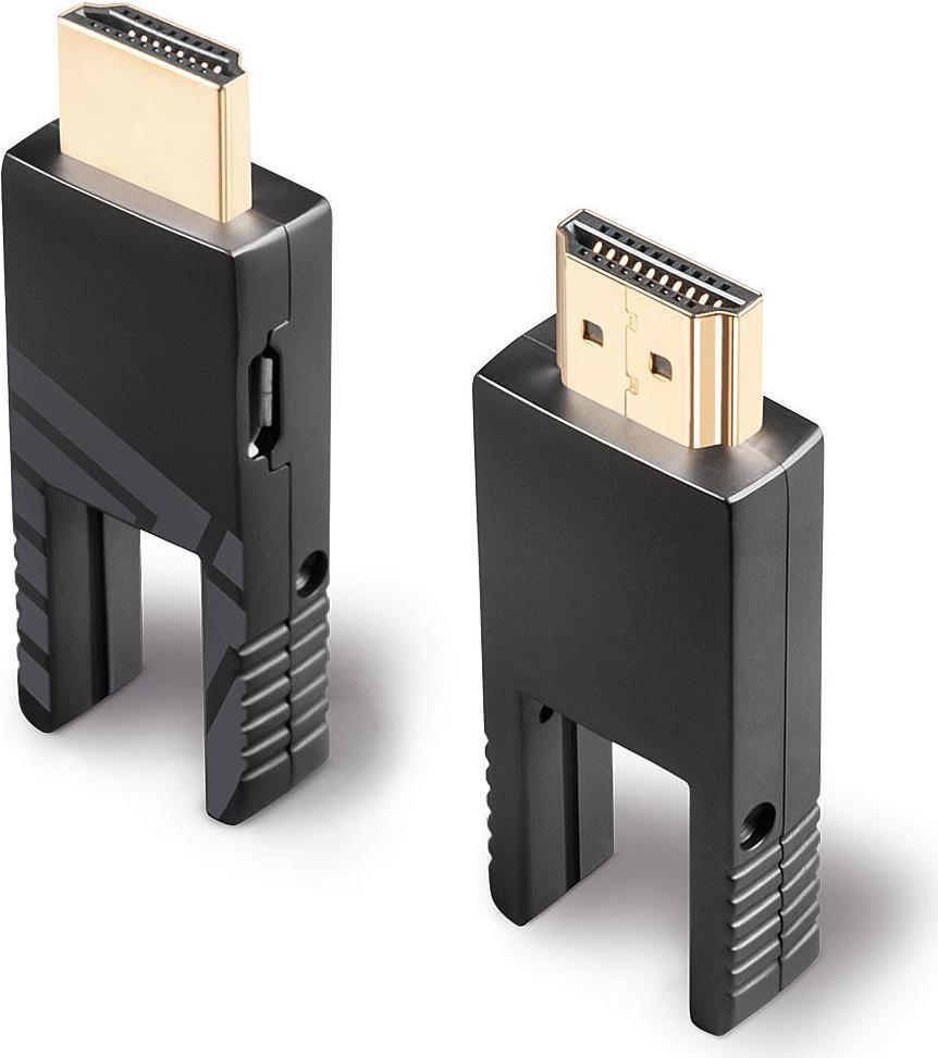 Lindy - HDMI mit Ethernet Kabelset - mikro HDMI (M) bis mikro HDMI (M) - 10,0m - Hybrid Kupfer/Kohlefaser - Schwarz - 4K Unterstützung (38320) von Lindy