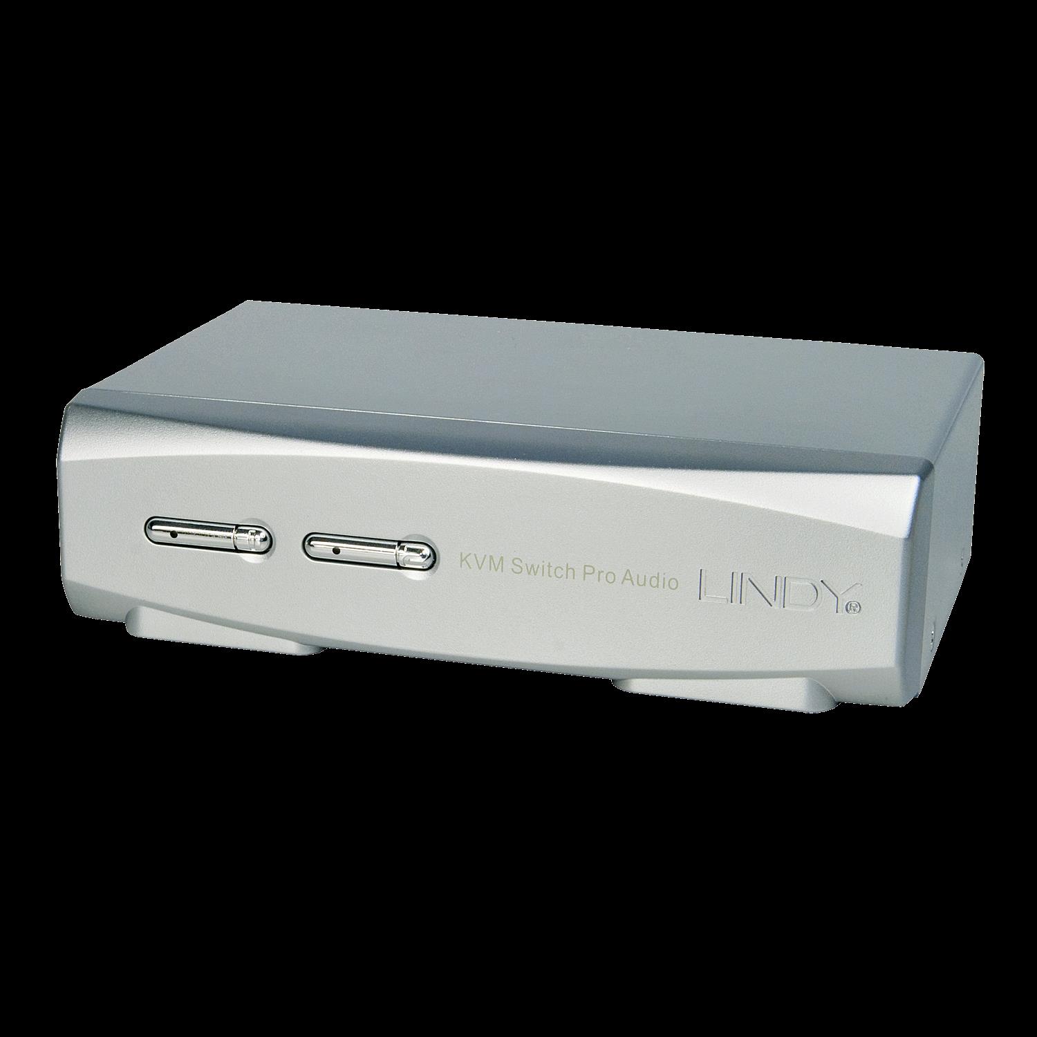 Lindy KVM Switch Pro - KVM-Switch - 2 x KVM port(s) - 1 lokaler Benutzer - Desktop von Lindy