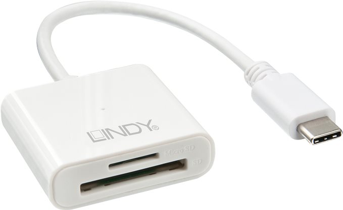 Lindy - Kartenleser (MMC, SD, RS-MMC, MMCmobile, microSD, MMCmicro, SDHC, SDXC) - USB 3,1 (43185) von Lindy