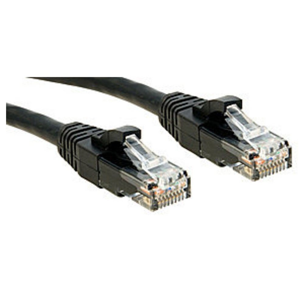 Lindy LINDY 45435 RJ45 Netzwerkkabel, Patchkabel CAT 6 U/UTP 5.00 m Schwarz Netzkabel, (500.00 cm) von Lindy