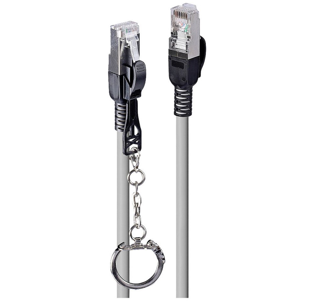 Lindy LINDY 47609 RJ45 Netzwerkkabel, Patchkabel CAT 6a S/FTP 20.00 m Grau Netzkabel, (2000.00 cm) von Lindy