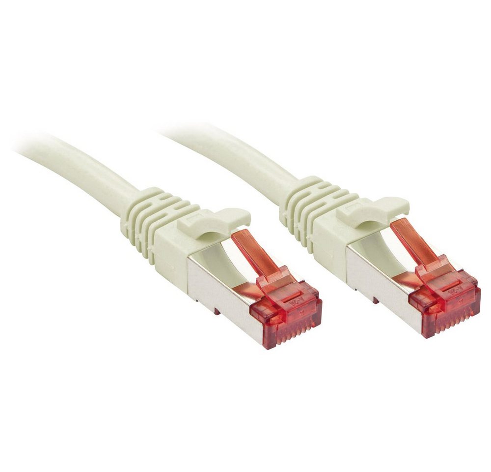 Lindy LINDY 47704 RJ45 Netzwerkkabel, Patchkabel CAT 6 S/FTP 2.00 m Grau mit Netzkabel, (200.00 cm) von Lindy