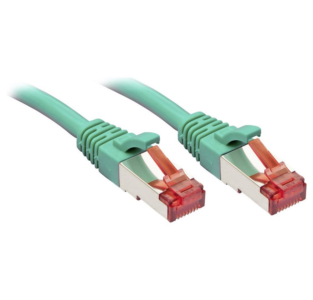 Lindy LINDY 47747 RJ45 Netzwerkkabel, Patchkabel CAT 6 S/FTP 1.00 m Grün mit Netzkabel, (100.00 cm) von Lindy