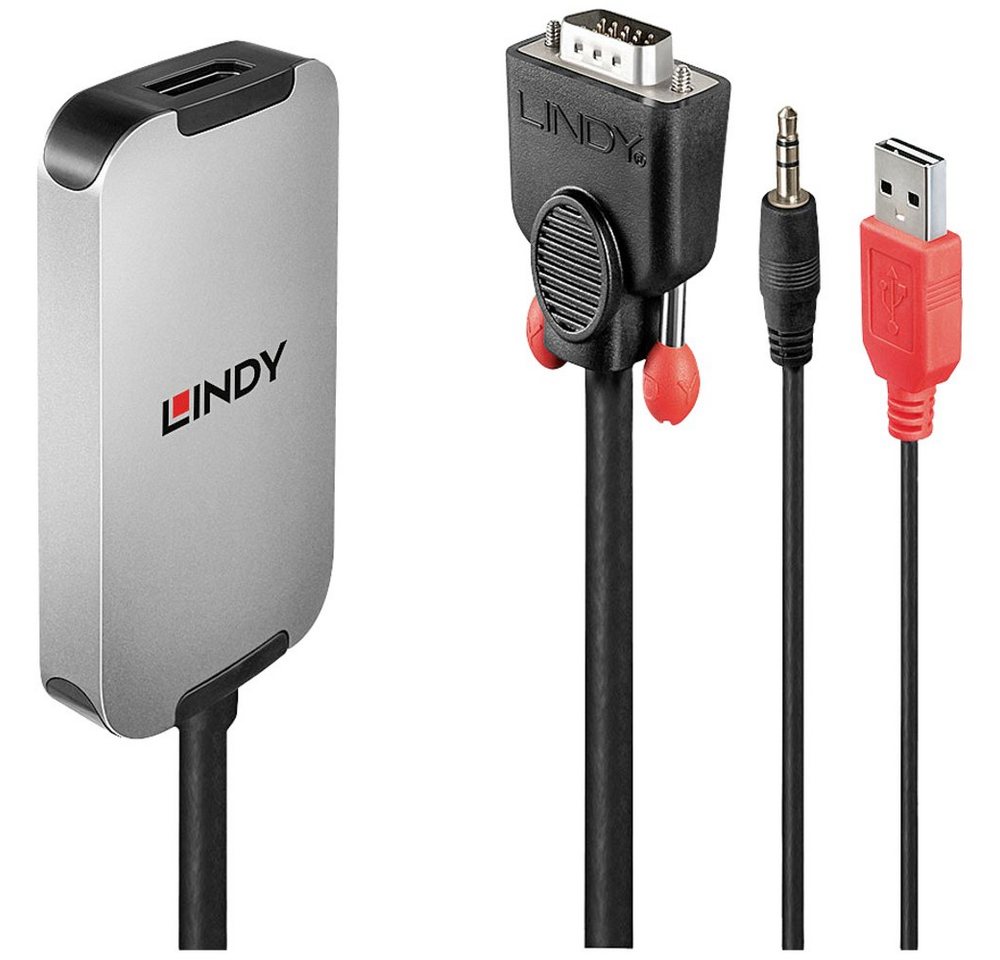 Lindy LINDY AV Konverter [Klinke, USB, VGA - DisplayPort] 1920 x 1080 Pixel Audio-Adapter von Lindy