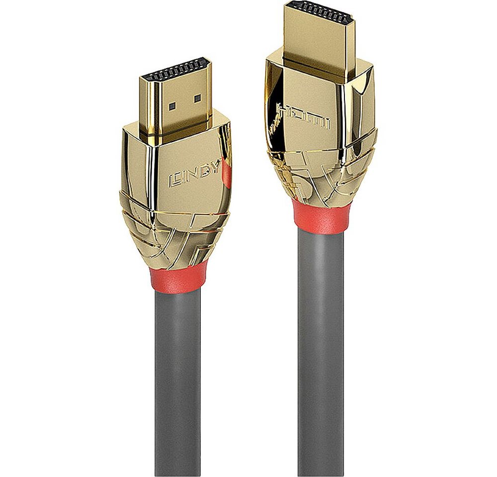 Lindy LINDY Anschlusskabel HDMI-A Stecker, HDMI-A Stecker 5.00 m Grau 37604 HDMI-Kabel, (500.00 cm) von Lindy