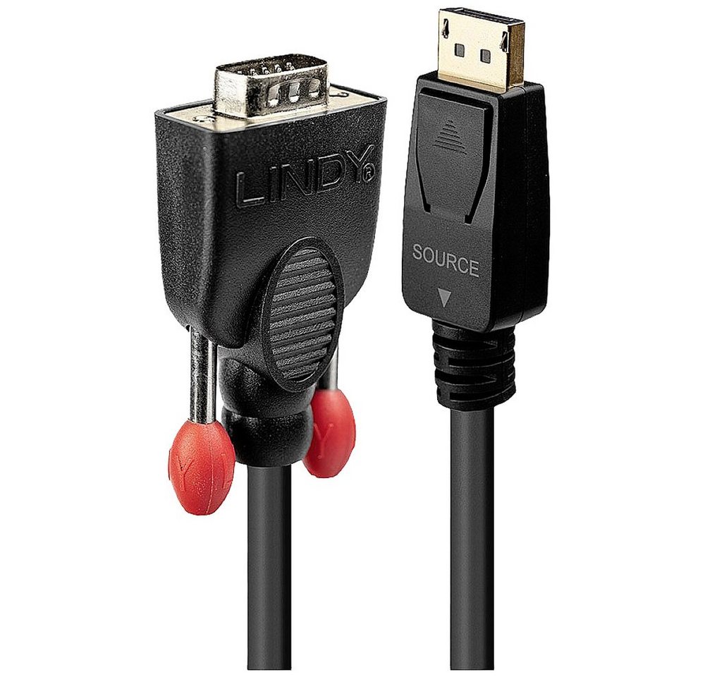 Lindy LINDY Anschlusskabel VGA 9pol. Stecker, DisplayPort Stecker 3.00 m Sc HDMI-Kabel, (300.00 cm) von Lindy