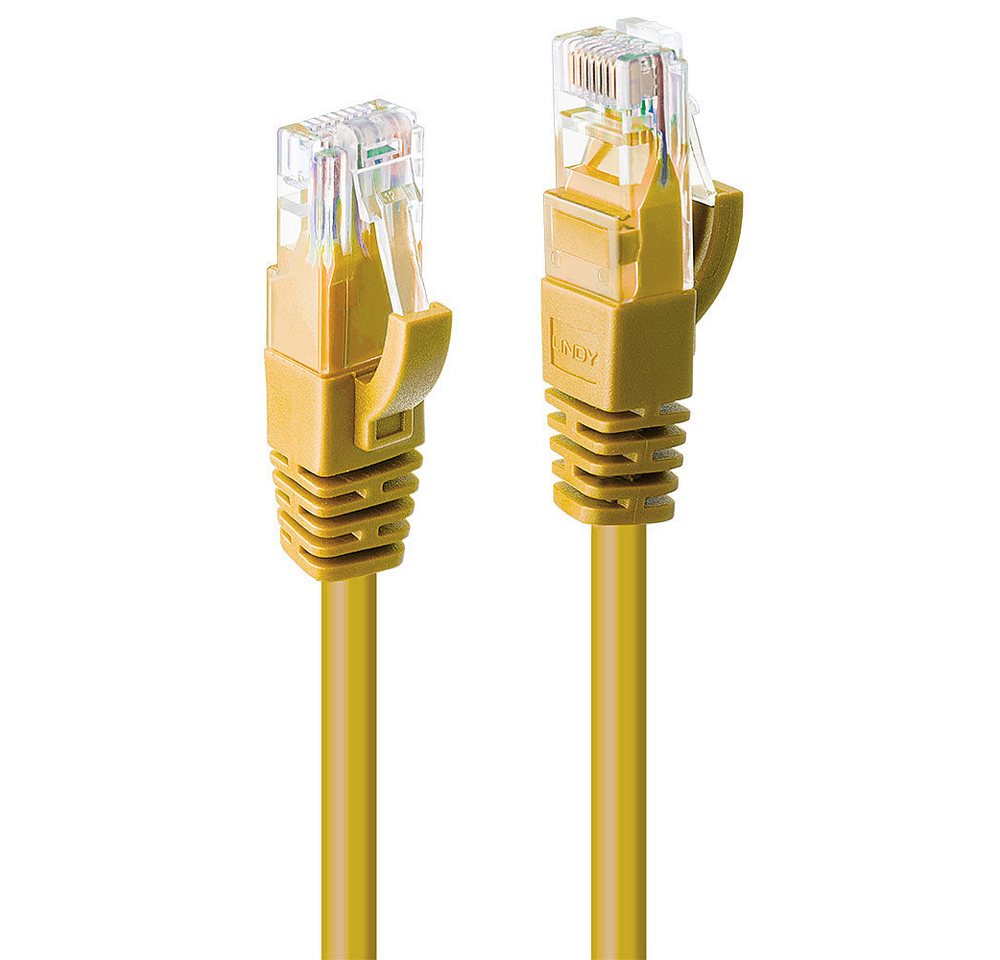 Lindy LINDY Cat.6 U/UTP Kabel, gelb, 0,5m (48061) Netzwerkkabel von Lindy