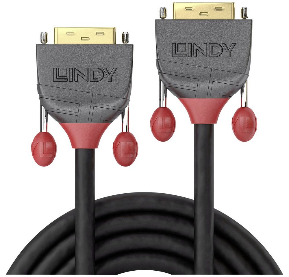 Lindy LINDY DVI Anschlusskabel DVI-D 18+1pol. Stecker, DVI-D 18+1pol. Stecke HDMI-Kabel, (1000.00 cm) von Lindy