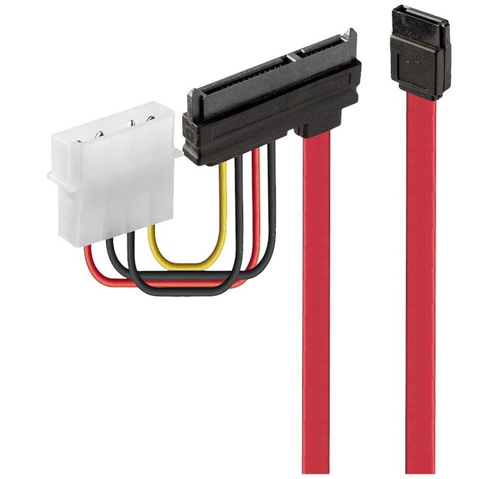 Lindy LINDY Festplatten Anschlusskabel [2x SATA-Buchse 7pol., IDE-Strom-Stec Computer-Kabel, (30.00 cm) von Lindy
